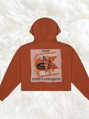 BOYS LIE Turn The Table Rust Hoodie Graphic Sweatshirt
